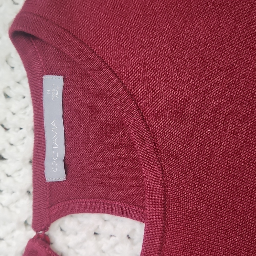 Octavia morlot flare and applique sleeves women knit sweater size Medium - Picture 7 of 12